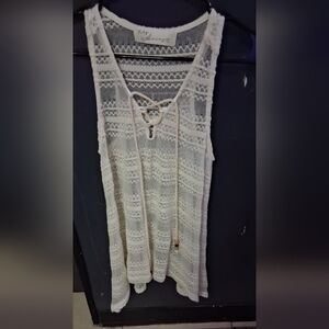 Vintage Havana White Lace Tank Top